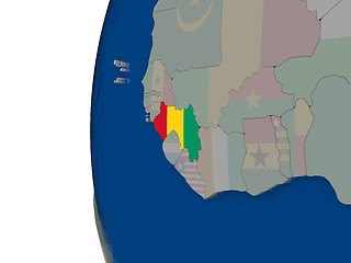 Image showing Guinea with national flag