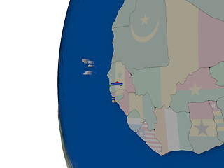 Image showing Gambia with national flag