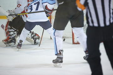 Image showing Moscow, Russia - January, 08, 2017: Amateur hockey league LHL-77. Game between hockey team \