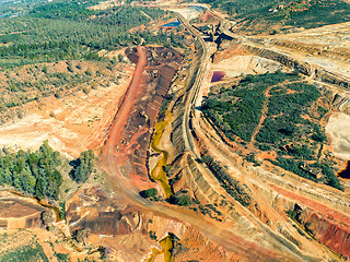 Image showing Abandoned Old Copper Extraction Sao Domingos Mine