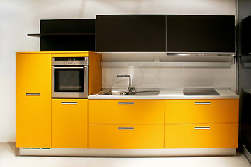 Image showing Yellow kitchen