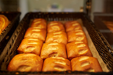 Image showing close up of buns at bakery or grocery store