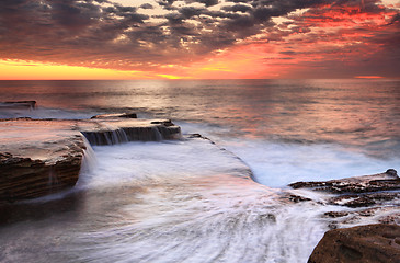 Image showing Maroubra cascades Australia scenic sunrise