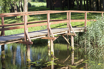 Image showing old wooden bridge