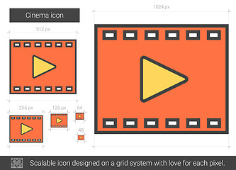 Image showing Cinema line icon.