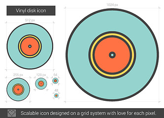 Image showing Vinyl disk line icon.