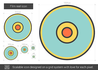 Image showing Film reel line icon.