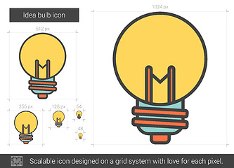 Image showing Idea bulb line icon.