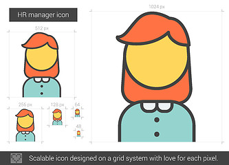 Image showing HR manager line icon.