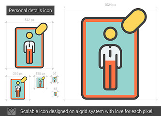 Image showing Personal details line icon.