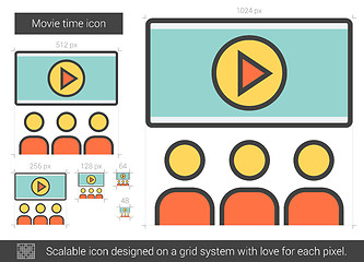 Image showing Movie time line icon.