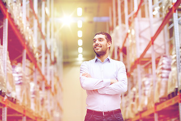 Image showing happy man at warehouse