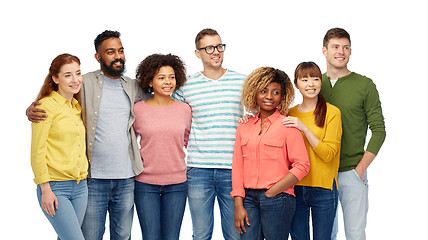 Image showing international group of happy smiling people