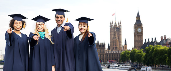 Image showing students or bachelors pointing at you in london