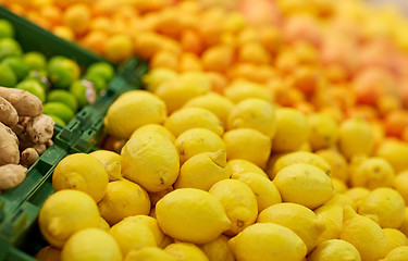 Image showing lemons at grocery store or market