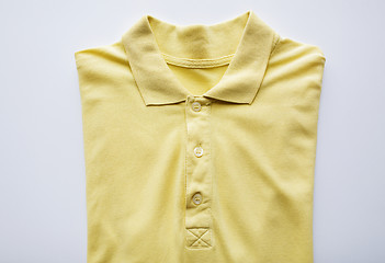 Image showing close up of polo t-shirt on white background