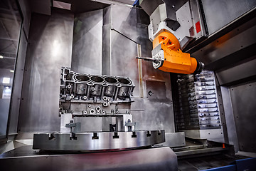 Image showing Metalworking CNC milling machine.