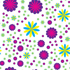 Image showing Seamless pattern with beautiful flowers