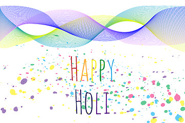 Image showing Happy Holi festival of colors greeting vector