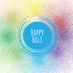 Image showing Happy Holi festival of colors greeting vector