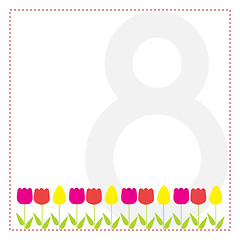 Image showing March 8. Greeting card for your design