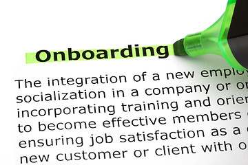 Image showing Onboarding Highlighted With Green Marker