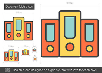 Image showing Document folders line icon.