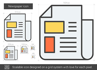 Image showing Newspaper line icon.