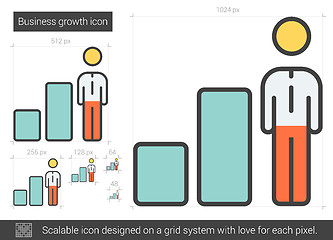 Image showing Business growth line icon.