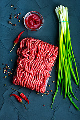 Image showing raw minced meat