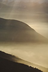 Image showing Mountains cloudy landscape