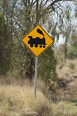 Image showing Railway crossing sign