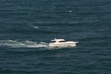 Image showing Motorboat at sea