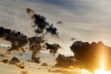 Image showing the sky at sunset