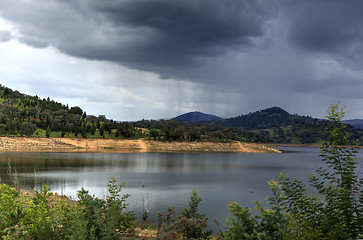 Image showing Rain over Wyangala Waters Australia