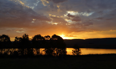 Image showing Sunset silhouette in Penrith