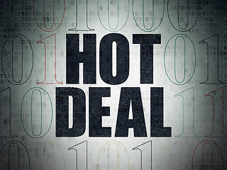 Image showing Finance concept: Hot Deal on Digital Data Paper background