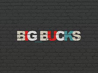 Image showing Finance concept: Big bucks on wall background