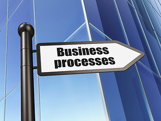 Image showing Business concept: sign Business Processes on Building background