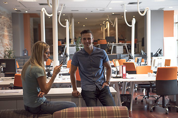 Image showing startup business couple in a modern office