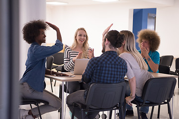 Image showing Multiethnic startup business team on meeting