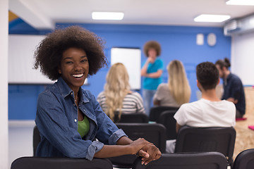 Image showing Portrait informal African American business woman