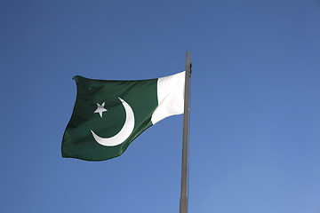 Image showing National flag of Pakistan on a flagpole