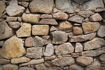 Image showing Closeup of a stone wall