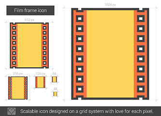 Image showing Film frame line icon.