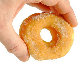 Image showing Hand and donut