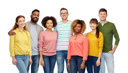 Image showing international group of happy smiling people