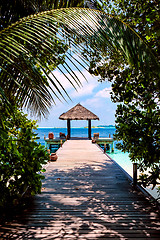 Image showing Maldives, a place on the beach for weddings.