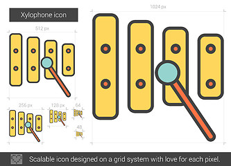 Image showing Xylophone line icon.