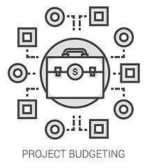 Image showing Project budgeting line infographic.